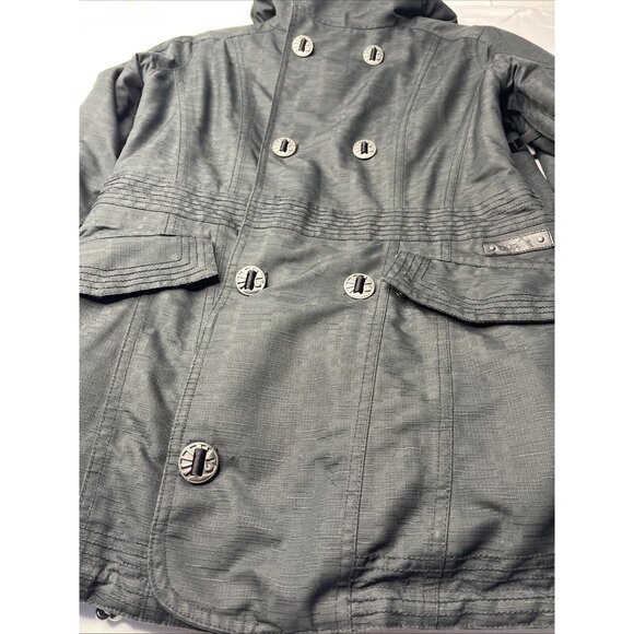 BURTON Dry Ride Snap & zip Up Black/Purple Ski Hooded Jacket Women's Size Small - Picture 3 of 16